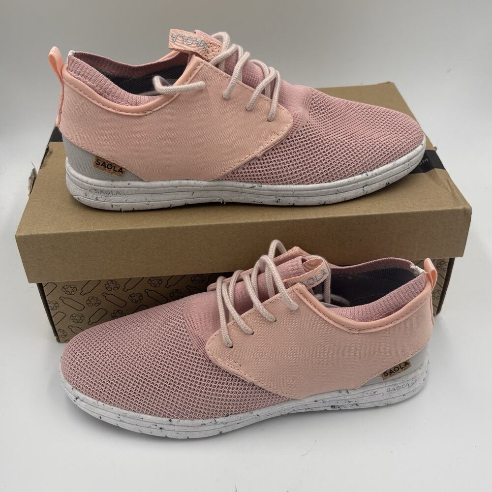 Saola Smenoz II Women's Size 7.5 Pink And White Activewear/Walking Sneakers Used
